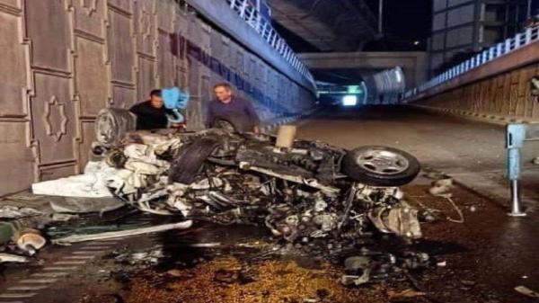 سقوط خودروی 207 در اتوبان صدر حادثه آفرید